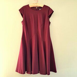 NWT Tommy Hilfiger Wine Red Fit and Flare Dress
